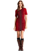 Tommy Hilfiger Ponte Vertical Colorblock Dress - Lyst