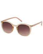 Topshop Preppy Clear Black Round Sunglasses - Lyst
