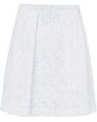 Cacharel White Cotton blend Eyelet A-line Skirt - Lyst