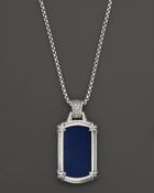 Scott Kay Men'S Small Lapis Dog Tag On Box Chain, 26" - Lyst