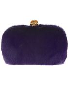 Alexander McQueen Mink Fur Skull Clutch - Lyst
