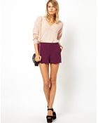 Asos Asos Shorts with Scallop Hem - Lyst
