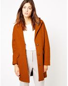 Asos Textured Longline Coat - Lyst