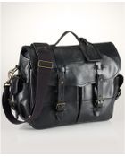 Polo Ralph Lauren Leather Messenger Bag - Lyst