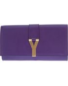 Saint Laurent Chyc Clutch - Lyst