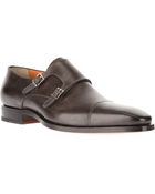 Santoni Double Monk Strap Loafer - Lyst