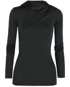 T By Alexander Wang Stretch Jersey Hooded Top - Lyst