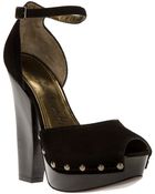 Lanvin Peep Toe Sandal - Lyst