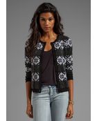 Alice + Olivia Embellished Fair Isle Wool Cardigan - Lyst