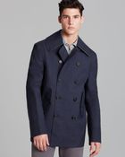 Hancock Doublebreasted Bonded Wool Peacoat - Lyst