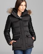Mackage Down Coat Alysha Satin Leather Sleeves - Lyst