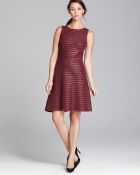 Aidan Mattox Laser Cut Faux Leather Dress Sleeveless - Lyst