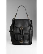 Burberry Medium Grainy Leather Hobo Bag - Lyst