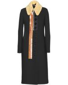 Miu Miu Embellished Wool-Blend Coat - Lyst