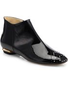 Nicholas Kirkwood Studded Patent Leather Ankle Boots - Lyst