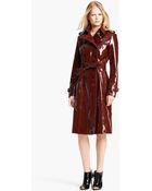 Burberry Prorsum Double Breasted Patent Leather Trench Coat - Lyst
