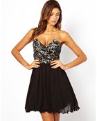 Little Mistress Embellished Bandeau Skater Dress - Lyst