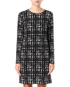 Michael Kors Michael Kors Checkprint Dress - Lyst