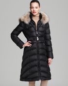 Dawn Levy Down Coat Addison Belted Fur Collar - Lyst