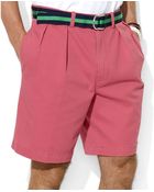 Ralph Lauren Vintage Chino Pleated Tyler Short - Lyst