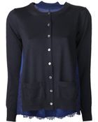 Sacai Sacai High Low Sweater - Lyst
