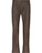 Current/Elliott The Boyfriend Cropped Leather Pants - Lyst