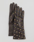Portolano Long Studded Leather Gloves - Lyst