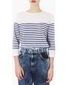 Topshop Stripe Tee - Lyst