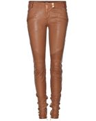 Balmain Leather Trousers - Lyst