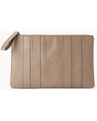Forever 21 Sleek Faux Leather Clutch - Lyst