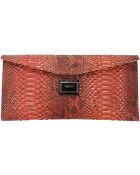 Kara Ross Electra Python Leather Clutch - Lyst