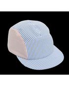 Larose Blue And Pink Seersucker Cap - Lyst