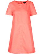 Topshop Denim Seam Tee Dress - Lyst