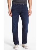 7 For All Mankind Carsen Luxe Performance Straight Leg Jeans - Lyst