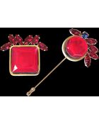 Marni Set Of 2 Brooches In Strass Resin - Lyst