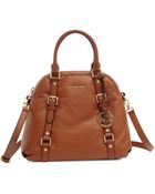 Michael Kors Bedford Dome Leather Satchel - Lyst