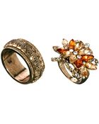 Asos Jewel Multipack Rings - Lyst