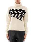 Tibi Chevron Jacquard Knit Sweater - Lyst