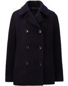 Uniqlo Wool Blended Pea Coat - Lyst