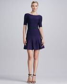 Hervé Léger Boatneck Flarehem Bandage Dress - Lyst