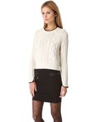 3.1 Phillip Lim Crop Pullover with Faux Piping - Lyst