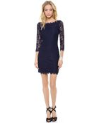 Diane von Furstenberg Zarita Lace Dress - Nude - Lyst