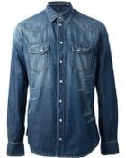 Dolce & Gabbana Washed Denim Shirt - Lyst