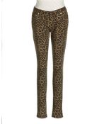 MICHAEL Michael Kors Plus Leopard Print Skinny Pants - Lyst