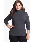 Sejour Modal Jersey Turtleneck Top - Lyst