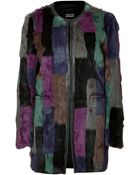 Steffen Schraut Patchwork Fur Coat - Lyst