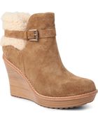 Ugg Anais Suede Leather Ankle Boots Brown - Lyst