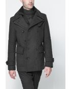 Zara Basic Double Breasted Three Quarter Length Coat - Lyst