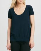 Donna Karan New York Cashmere Shortsleeve Tee - Lyst