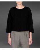 Emporio Armani Crew Neck Jacket in Boiled Wool - Lyst